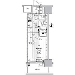 名古屋市営名城線 矢場町駅 徒歩9分の賃貸マンション 2階1Kの間取り