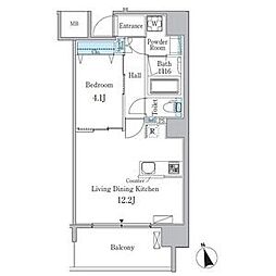 名古屋市営東山線 池下駅 徒歩2分の賃貸マンション 4階1LDKの間取り