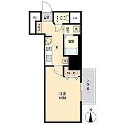 名古屋市営名城線 矢場町駅 徒歩6分の賃貸マンション 2階1Kの間取り