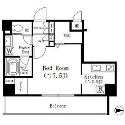 JR東海道本線 尾頭橋駅 徒歩8分の賃貸マンション 9階ワンルームの間取り