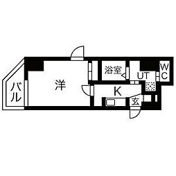 名古屋市営鶴舞線 鶴舞駅 徒歩8分の賃貸マンション 10階1Kの間取り