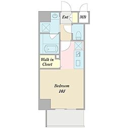 アビタシオン内山 ワンルームの間取図画像