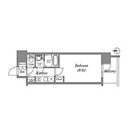エスリード栄イーストスクエア 1Kの間取図画像