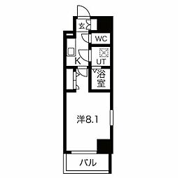 エスリード上前津リビア 1Kの間取図画像