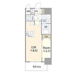 名古屋市中区新栄2丁目マンション 1LDKの間取図画像