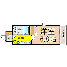 プレサンス千種駅前ネオステージ 1Kの間取図画像