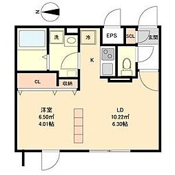 Branche覚王山2 ワンルームの間取図画像