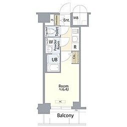JR中央本線 鶴舞駅 徒歩6分の賃貸マンション 4階1Kの間取り
