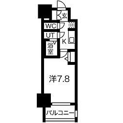 アドバンス名古屋モクシー 1Kの間取図画像