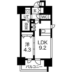 アドバンス名古屋モクシー 1LDKの間取図画像