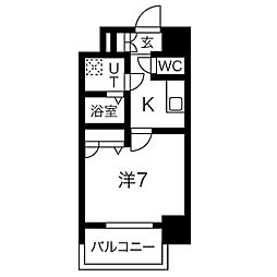 エスリード大須観音プリモ 1Kの間取図画像