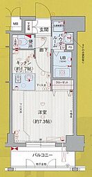 プレサンス久屋大通公園サウス 1Kの間取図画像
