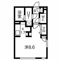 WELLCOURTKANDA ワンルームの間取図画像