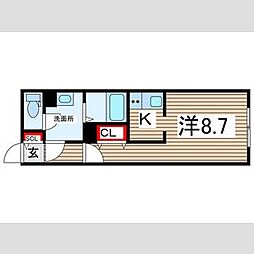 名古屋市営鶴舞線 荒畑駅 徒歩3分の賃貸マンション 1階1Kの間取り