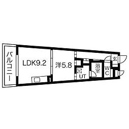 SLANTWALLS 1LDKの間取図画像
