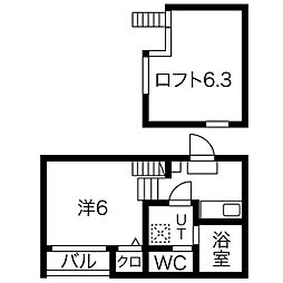 HERMITAGE桜山 1SKの間取図画像