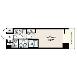 名古屋市営東山線 今池駅 徒歩5分の賃貸マンション 10階1Kの間取り