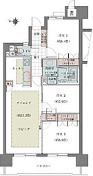 リエトコート丸の内 3LDKの間取図画像