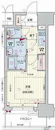 プレサンス錦プレミアム 1Kの間取図画像