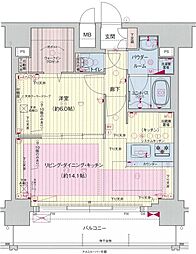 プレサンス錦プレミアム 1LDKの間取図画像