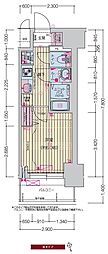 プレサンスザ大須観音 1Kの間取図画像