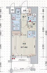プレサンス新栄リミックス 1Kの間取図画像