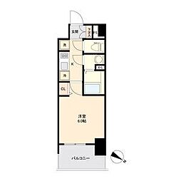 名古屋市営鶴舞線 鶴舞駅 徒歩6分の賃貸マンション 7階1Kの間取り