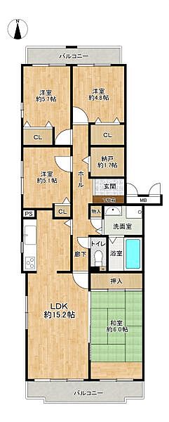 各居室収納完備！また、納戸があるためお部屋がスッキリ片付く間取りとなっています♪