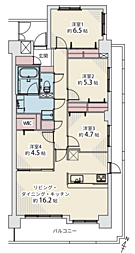 グランドール光音寺 4LDKの間取図画像