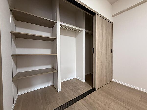 真ん中の洋室のクローゼット。