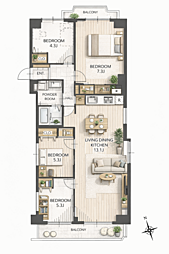 間取図画像 3LDK