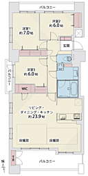 間取図画像 3LDK