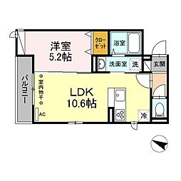 Tハウスnk 1LDKの間取図画像