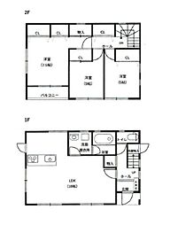 高鍋町大字上江　戸建て 3LDKの間取り