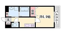 MISTRAL千代田町 1Kの間取図画像