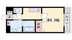 MISTRAL千代田町 1Kの間取図画像