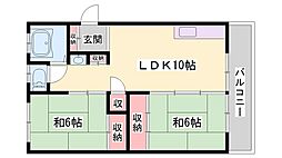T・Kマンション 2LDKの間取図画像