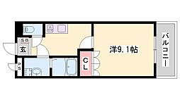 moe3 1Kの間取図画像