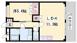 フェイバリット 1LDKの間取図画像