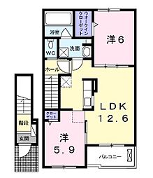 ベル・ソレイユ 2LDKの間取図画像