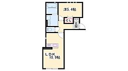 ユアメゾン神田 1LDKの間取図画像