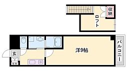 ベルフラワー山野井 1Kの間取図画像