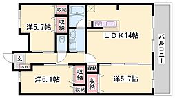 エルグランコウショウ 3LDKの間取図画像