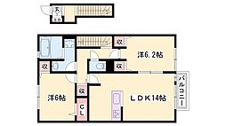 コンフォートM 2LDKの間取図画像
