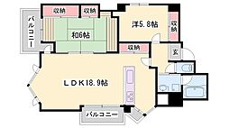 モンテビラしかま 2LDKの間取図画像