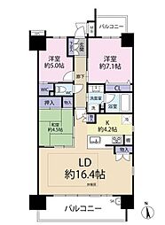ポレスター姫路ザ・レジデンス 3LDKの間取図画像