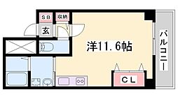 TKD北条口 ワンルームの間取図画像