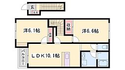 アイリスコート 2LDKの間取図画像