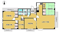 カンフォートやすむろ 3SLDKの間取図画像