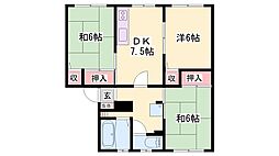 叶い坂2号 3DKの間取図画像
